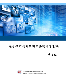 电子银行创新监测及渠道运营策略